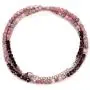 NirvanaIN Rhodonite Beads Necklace, Garnet Beads Necklace, Beaded Rose Gold Plated Sterling Silver Pink Rhodonite Purple Garnet Beads Jewelry Necklace