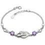 Crystalline Azuria Heart Jewelry Set for Women White Purple Zirconia Crystals Heart Pendant Necklace 18'' Stud Earrings Bracelet 7.2'' 18K White Gold Plated Crystalline Azuria Heart Jewelry Set for Women White Purple Zirconia Crystals Heart Pendant Necklace 18'' Stud Earrings Bracelet 7.2'' 18K White Gold Plated