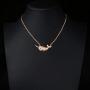 YOUCANDOIT2 Cute Narwhal Unicorn Whale of The Sea Necklace Geometric Jewelry Set for Women Girls Gift 18'' Chain