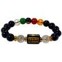4Pcs Pi Xiu Pi Yao Feng Shui Bracelets Five Element Chinese Zodiac Black Obsidian Prosperity Good Luck Wealth Dragon Bangle Adjustable Elastic for Women Men Jewelry