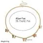 Butterfly Necklace Earrings Set Adjustable Butterfly Chain Choker Dainty Pendant Hoop Earrings Jewelry for Women Girls