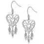 S925 Sterling Silver Dream Catcher Feather Forever Love Heart Earrings Gift for Women Girls S925 Sterling Silver Dream Catcher Feather Forever Love Heart Earrings Gift for Women Girls