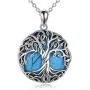 WINNICACA Tree of Life Necklace for Women Sterling Silver Natural Moonstone/Turquoise/Malachite/Tiger Eye Family Tree of Life Jewelry Birthday Mothers Day Gifts for Women Men Girls WINNICACA Tree of Life Necklace for Women Sterling Silver Natural Moonstone/Turquoise/Malachite/Tiger Eye Family Tree of Life Jewelry Birthday Mothers Day Gifts for Women Men Girls