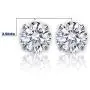 .925 Sterling Silver Hypoallergenic Black, White, Amethyst, Citrine, Garnet, Pink Cubic Zirconia Stud Earrings, Round Brilliant, Princess, Heart, Star, Triangle, 4mm - 11mm (Choice of Shapes & Sizes)