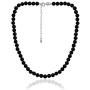 Sea of Ice Precious Gemstone 6mm Round Beads Necklace 14'' Plus 2'' Extender with Sterling Silver Spring Ring Clasp