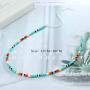 Yalice Boho Choker Necklace Chain Rainbow Seed Bead Necklaces Jewelry for Women and Girls