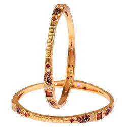 Efulgenz Indian Bollywood Antique Traditional 14 K Gold Plated Kundan Rhinestone Wedding Bridal Bracelet Bangle Set Jewelry