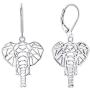 JO WISDOM Elephant Earrings,925 Sterling Silver Animal Leverback Dangle & Drop Earrings,Jewelry for Women