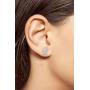 La Joya 1/10-1/6 Carat Total Weight (cttw) Dainty Lab Grown Diamond Stud Earrings for Women And Men - Set In a White Rhodium Plated 925 Sterling Silver Miracle Plate - GH Color VS/SI Clarity