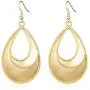 HUIMEI Fishhook Teardrop Earrings with Brushed Finished Dangle Earrings (gold5)
