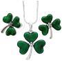 SoulBreezeCollection St. Patricks Day Irish Good Luck Charm Shamrock 4 Leaf Clover Stud Earrings (Stud Set)