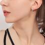 Richapex Fashion Moon Pearl Design Earring,S925 Sterling Silver Pearl Drop Earrings,Asymmetric Dangle Earrings with Swarovski Pearl Jewelry for Women Girl