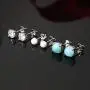 Sterling Silver Stud Earrings Hypoallergenic Earring Jewelry Gifts for Women Teen Girls Pack of 4 (Amethyst Opal CZ Earrings) Sterling Silver Stud Earrings Hypoallergenic Earring Jewelry Gifts for Women Teen Girls Pack of 4 (Amethyst Opal CZ Earrings)