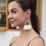 Boho Cotton Tassel Earrings for Women Girls Pearl Drop Earrings Vintage Handmade Green Fringe Dangle Earrings
