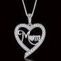 FANCYCD ''Always My Mother Forever My Friend'' Love Heart Necklace, 18'', Special Jewelry for Women, Mother’s Day Gifts for Mom, Wife, Aunt, Grandma...