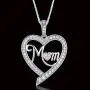 FANCYCD ''Always My Mother Forever My Friend'' Love Heart Necklace, 18'', Special Jewelry for Women, Mother’s Day Gifts for Mom, Wife, Aunt, Grandma...