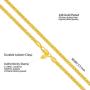 LIFETIME JEWELRY 3.5mm Franco Chain Necklace for Women Men 24k Real Gold Plated