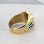 IFUAQZ Mens Stainless Steel Gold Plated Freemason Symbol Masonic Rings Blue G Lodge Master Mason Signet Biker Band IFUAQZ Mens Stainless Steel Gold Plated Freemason Symbol Masonic Rings Blue G Lodge Master Mason Signet Biker Band