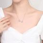BDD CO. Infinity Love Sterling Silver Necklace, Cross Infinity Pendant Choker for Women, Jewelry Gifts for Women, Chain Adjustable
