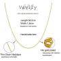 Vavily Dainty Thin Chain Choker Necklace for Women 14k Plated Gold Minimalist Short Chain Necklaces Jewelry Gift