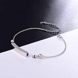 Jinlou 925 Sterling Silver Urn Bracelet for Ashes Memorial Loved Ones Cremation Bangle ash Jewelry