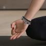 SPUNKYsoul Lotus New Beginnings Bracelet Hematite for Healing Stack Bracelet Set Collection