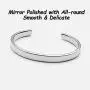 TONY & SANDY Inspirational Gifts Bracelet Cuff Bangle Mantra Quote Positive Saying Engraved Stainless Steel Silver Motivational Friendship Encouragement Jewelry for Teen Girls Kids Men