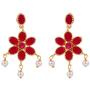 Efulgenz Indian Bollywood Gold Plated Crystal Rhinestone Faux Pearl Floral Wedding Choker Necklace Earring Jewellery Set