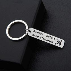 Zuo Bao Photography Jewelry Photographer Keychain Always Capture Good Memories Gifts for Photography Lover