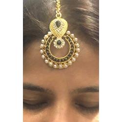Dancing Girl Maang Tikka India Tikka Set Jewelry Kundan Jewelry Set for Women Girls Maang Teeka Red Maroon Green