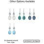 YoTreasure Moonstone Blue Topaz 925 Sterling Silver Dangle Earrings Jewelry