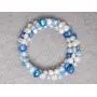 The Island Pearl Mixed Color Blue and White Freshwater Pearl Bracelet