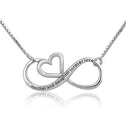 CharmSStory Infinity Mother Daughter Forever Love Sterling Silver Heart Necklace Pendant for Mom …