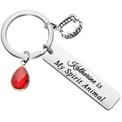 KEYCHIN Vampire Fans Gift American TV Show Inspired Jewelry Damon/Stefan Salvatore Is My Spirit Animal Keychain Horror Movie Peripheral Gift