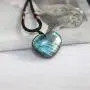 YGLINE Labradorite Healing Crystal Pendants,Natural Crystal Quartz Necklace 6 Faceted Chakra Crystal Wand Stone