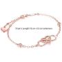 BlingGem Bracelets for Women 925 Sterling Silver Dainty Religious Cross Faith Infinity Heart Love Symbol Sideways Cross God Blessed Bracelet Confirmation Mothers Gift for Mom Women