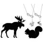 FAADBUK Best Friend Jewelry SPN Gift Supernatural Inspired Gift Moose Squirrel Y Lariat Necklace BFF Gift Gift for Friends