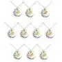 FLDC I Love You To The Moon And Back Crescent Infinity Love Heart Charm Chain Pendant Necklace Jewelry Gifts For Family
