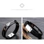 TEMICO Mens Leather Cuff Bracelet Black Brown Multilayer Braided Rope Guitar Treble Clef Music Note Jewelry Bangle Adjustable