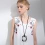 Coostuff 2018 Hotsale Handmade Women Long Necklaces Jewelry Black Sandalwood Vintage Statement Necklace for Women