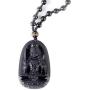 Arardo Natural Obsidian Pendant Necklace for Men Women