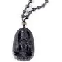 Arardo Natural Obsidian Pendant Necklace for Men Women Arardo Natural Obsidian Pendant Necklace for Men Women