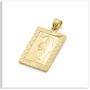 Xusamss Punk Jewelry Plated 18K Gold Tiger Dog Tag Pendant Necklace,22inches Box Chain