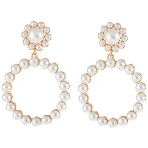 Circle Pearl Hoop Earrings Dangle for Women Big Small White Pearl Round Circle Dangle Earrings Statement Teen Girls Jewelry Gift Circle Pearl Hoop Earrings Dangle for Women Big Small White Pearl Round Circle Dangle Earrings Statement Teen Girls Jewelry Gift