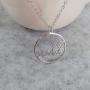 NOUMANDA Geometric Chemical Hormone Molecular Science Necklace Laser Cutting Metal Oxytocin Round Pendant Jewelry