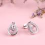 YL Teardrop Stud Earrings 925 Sterling Silver Dancing Diamond Halo Earrings 1.42ct Created Emerald/Ruby/Sapphire/Zirconia Jewelry