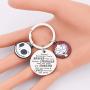AKTAP The Nightmare Before Christmas Inspired Keychain Jack Skellington & Sally Jewelry You’re Braver Than You Believe