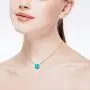 925 Sterling Silver 10mm/0.39'' Cushion Cut Solitaire Gemstone Pendant Necklace for Women, 18 inch