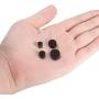LOLIAS 4 Pairs 6-12mm Black Stainless Steel Magnetic Fake Gauges Earring Studs for Men Women Non Pierced Earrings