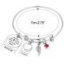 Dletay Cremation Bracelet for Ashes Stainless Steel Urn Bracelet with Heart Charm Ashes Holder Memorial Urn Bangle for Ashes